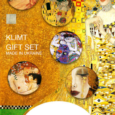 Klimt - набор пуговиц и авторских брошей от мастерской GOODzyky